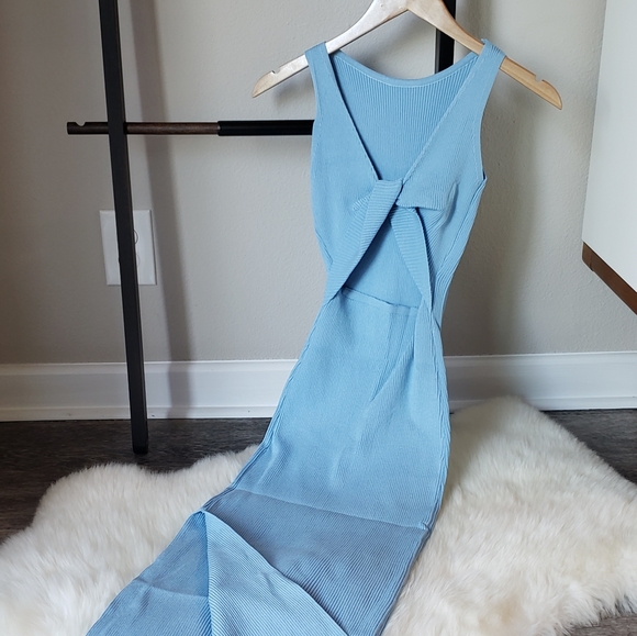 Twist Cutout Ribbed Knit Midi Dress - Picture 5 of 5